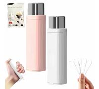 Portable Floss Dispenser with 100 Pcs Dental Floss, Portable Automatic Floss Dispenser, Refillable Automatic Dental Floss Pick Case,Easy to Use, for Dating Travel Family Home Hotels (C-2PC)