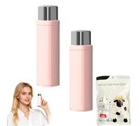 Portable Floss Pick Box, Travel Floss Pick Dispenser, for Cleaning Teeth and Oral Care at Dating, Travel, Hotels (2pcs pink)