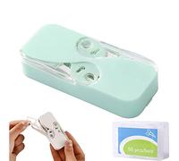 Portable Floss Pick Dispenser, New Upgrade Automatic Dental Floss Portable Case Dispenser, Floss Organizer Travel Floss for Women Men Teeth Cleaning (1 pcs Green)