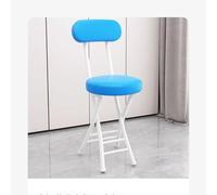 Portable Foldable Bar Stool with Backrest, Round Padded Kitchen Chair, Artificial Leather Dining Seat for Breakfast Bar, Living Room & Dorm