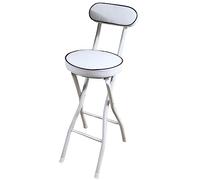 Portable Folding Breakfast Bar Stool avec siège rembourré et arrière pour jardin, fête, extérieur, bureau, cuisine, capacité de charge de 300 kg, léger et durable (couleur : A Size : 55 cm)