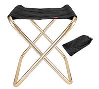 Portable Folding Camp Stool, Aluminum Alloy Lightweight Foldable Chair with Carry Bag, Compact Outdoor Seating for BBQ Fishing Camping