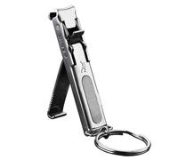 Portable Folding Nail Clipper - 2.36 Inch Wide Mouth Stainless Steel | 3Cr13 Mini Keychain Tool - Ultra Thin Finger Nail Trimmer With Built In File For Travel Home Use