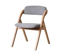 Portable Folding Wooden Chair Comfortable Padded Dining Chair for Guests Office Kitchen & Wedding Use - Stylish Grey Color Space-Saving Design