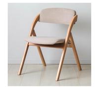 Portable Folding Wooden Chairs Comfortable Padded Back Dining Chair for Guests Ideal for Kitchen Office Wedding Events - Khaki Color