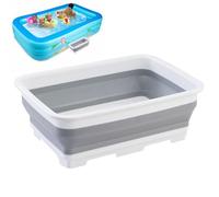 Portable Foot Bath, Folding Foot Tub, 10l Capacity Space Saving Design, 14.57x10.63x4.65 Inches Heat Resistant Material, Feet Soaking Bucket for Travel, Camping, Beaches, Pedicures