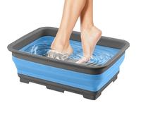 Portable Foot Bath, Folding Pool Foot Tub, Soaking Basin with Handles Dry Skin Relief, Pedicure Soak Hot Water Use, Outdoor Travel Camping Beach Salon for Kids Adults