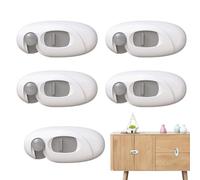 Portable Fridge Locks for Children, Adjustable Stair Gates for Baby, Childproof Safety Gate, Easy-To-Install Fridge Lock 3.94x1.77x0.79 Inches for Fridge, Cabinet, Drawer Color White