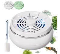 Portable Fruit and Vegetable Washing Machine, Waterproof Travel Cleaner Device for Produce Meat and Seafood, Multifunctional Kitchen Appliance Cleaner Prep Machine with Smart Mode (White)