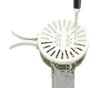 Portable Fruit Washer, Foldable Handle Strainer, Kitchen Colander Bowl with Drain Holes, Berry Lettuce Washing Tool, Vegetable Basket for Home Fridge Sink, Picnic Camping Food Salad Produce