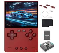 Portable Game Console - Écran IPS IPS Haute Définition De 3,2 Po, Batterie Intégrée De 3000mAh De Stockage De 8 Go, Console De Jeux Vidéo Portable-Red||128G