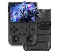 Portable Game Console RG353V Compatible avec Double Système D'exploitation Android 11 Et Linux, Support 2.4G/5G Wi-FI 4.2 Bluetooth, Console De Jeu De Batterie Haute Capacité 3200 MAh-Black||128G