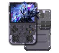 Portable Game Console RG353V Compatible avec Double Système D'exploitation Android 11 Et Linux, Support 2.4G/5G Wi-FI 4.2 Bluetooth, Console De Jeu De Batterie Haute Capacité 3200 MAh-Purple||128G