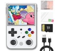 Portable Game Console RK3566 64BIT Carte 4450 Jeux Classiques Écran IPS De 3,5 Pouces RG353V Console De Jeu Portable Soutien Double OS Android 11 Lin-UX, 5G WiFi 4,2-White||128G