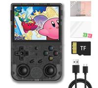 Portable Game Console RK3566 64BIT Carte 4450 Jeux Classiques Écran IPS De 3,5 Pouces RG353V Console De Jeu Portable Soutien Double OS Android 11 Lin-UX, 5G WiFi 4,2-Black||128G