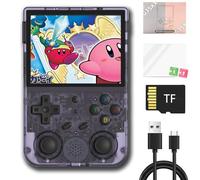 Portable Game Console RK3566 64BIT Carte 4450 Jeux Classiques Écran IPS De 3,5 Pouces RG353V Console De Jeu Portable Soutien Double OS Android 11 Lin-UX, 5G WiFi 4,2-Purple||128G