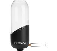 Portable Gas Camping Lantern In Glass,Steel And Aluminum,Propane-Isobutane Fuel Adjustable Brightness And Camping Emergency Essential Camping Lamp (Black)