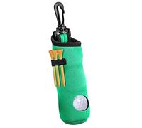 Portable Golf Ball Holder - Polyester Golf Tee Sleeve | Outdoor Belt Clip Storage Bag for Men Women Golfers, Compact Accessories for Course Play, Practice