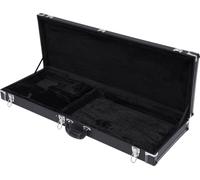 Portable Guitare électrique étui de transport de protection rectangulaire en bois avec compartiment pour accessoires et serrures métalliques robustes pour la plupart des guitares électriques