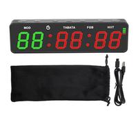 Portable Gym Minuterie Horloge Magnétique Rechargeable Entraînement Intervalle Fitness Minuterie Numérique avec Chronomètre pour La Maison Garage Boxe