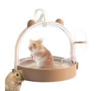 Portable Hamster Cage - Small Animal Carrier Cage with Water Bottle for Travel | Transparent with Ventilation Holes, Secure Handle, Lightweight Pet Container for Dwarf Hamsters Gerbils Outdoor