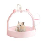 Portable Hamster Cage, Small Animal Carrier Cage with Water Bottle, Ideal for Travel and Outdoor Use, Features Ventilation Holes, Suitable for Dwarf Hamsters, Gerbils, and Other Small Pets
