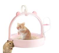Portable Hamster Cage, Small Animal Carrier Cage with Water Bottle, Outdoor Small Animal Carrier with Ventilation Holes for Dwarf Hamster, Gerbil, and Other Small Pets