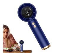 Portable Handheld Fan - Powerful Wireless Air Circulator, Battery Operated, Digital Display, Low Noise Makeup Cooler for Outdoor Activities, Travel, Working | Rechargeable Portable Turbo Fan