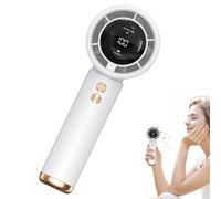Portable Handheld Fan - Powerful Wireless Air Circulator, Battery Operated, Digital Display, Low Noise Makeup Cooler for Outdoor Activities, Travel, Working | Rechargeable Portable Turbo Fan