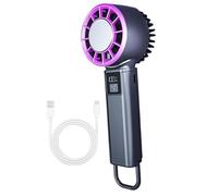 Portable Handheld Fan - Strong Airflow Personal Fan, 5 Speed Adjustable with 2000mAh Rechargeable Battery, Compact and Lightweight, Perfect for Travel, Beach, Outdoor Sports, Desk