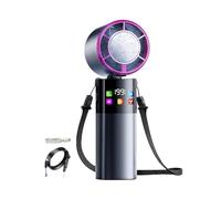 Portable Handheld Fan with Ice Cooling 1-199 Speeds Rechargeable LED