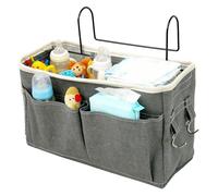 Portable Hanging Storage Bag - Nursery Bedside Organizer, Bottle & Diaper Caddy, Tissue Holder, Crib Storage, Nursery Essentials, Hospital & Home Use
