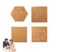 Portable Hard Difficult Wooden Jigsaw Puzzles for Adults, Reverse Thinking Mind Bending Wooden Jigsaw Puzzle, and Brain Training Games (Mix - 4pcs)