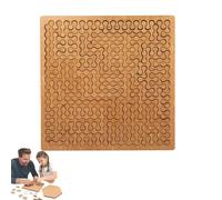Portable Hard Difficult Wooden Jigsaw Puzzles for Adults, Reverse Thinking Mind Bending Wooden Jigsaw Puzzle, and Brain Training Games (Square - Chain)