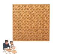 Portable Hard Difficult Wooden Jigsaw Puzzles for Adults, Reverse Thinking Mind Bending Wooden Jigsaw Puzzle, and Brain Training Games (Square - Block)