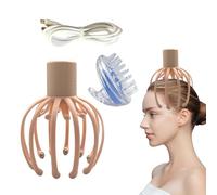 Portable Head Scratcher, Electric Scalp Massager Claws, Rechargeable Body Relaxation Device, Lightweight, Multi-Function, for Home, Travel, Hotel, Business Trip, 7.48x6.3x6.3 In.