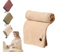 Portable Heated Shawl, Warming Shawl Wraps for Women, 3 Heat Levels 15s Fast Heating Warming Shawls Wraps for Home Travel Camping (Beige)