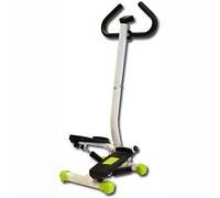 Portable Hometrainer Mini pédale d'exercice pour Femme et Homme, 2in1 Twister Stepper Mit Power Ropes, Home Fitness Swin