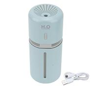 Portable Humidifier,180ml Car Humidifiers Portable Cool Mist,Small Air Humidifiers for Bedroom, Plants, Office, Travel, USB Charge with Color Night Lights White (Bleu)