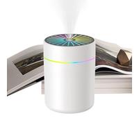 Portable Humidifier - Ultrasonic Air Moisturizer for Bedroom Office | Compact USB Powered Device with Adjustable Mist Output and LED Night Light for Dry Air Relief Travel Use Home 2.64x2.64x3.74 in