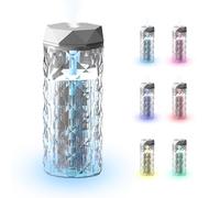 Portable Humidifiers Bedroom, USB Quiet Portable Diffuser, 7 Colors Light Changing 220ml Crystal Lamp Humidifier with Auto Shut-Off, Durabled ABS Mist Maker with Easy Home Accessory