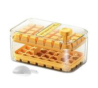 Portable Ice Tray - Press Mold, Ice Maker with Lid and Storage Bins & Easy Release Design for Home Use, Kitchen Preparations, Party Serving and Family Gatherings