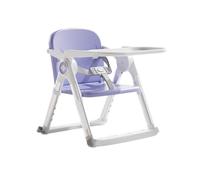 Portable Infant Feeding Chair 4 Gear Height Adjustment Foldable Design Metal Frame Double Meal Tray Designing High Chair For Outdoor Use