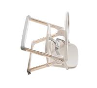Portable Infant Feeding Chair 4 Gear Height Adjustment Foldable Design Metal Frame Double Meal Tray Designing High Chair For Outdoor Use