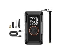 Portable Inflator, Bike Air Pump, Strong Airflow with Pressure Display, Compact Cordless Compressor Tool, Digital Gauge Pump System, Road Travel Accessories for Vehicle Use