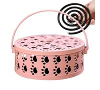 Portable Iron Coil Holder - Outdoor Incense Burner | Portable Round Retro Incense Holder | Cat Claw Cutout Stand Tray Catcher for Room Meditation Yoga Camping Outdoor Patio Table Spa