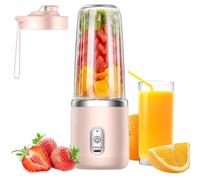 Portable Juice Blender - Personal Fruit Shake Juicing Machine | Rechargeable Juice Maker, For Breakfast Apartment Vacation Camping Gym Office Home Picnics Beach