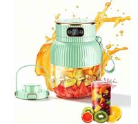 Portable Juicer Blender, 600ml Juicer Machine, USB Rechargeable Juicer, mélangeur à écran intelligentm, Fruit Juice Mixer, Outil de mélange de Boissons d'extérieur Compact