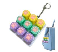 Portable Keyboard Fidget, Clicker Fidget Toy, 6cm/2.36 inches 9 in 1 Cat Paw Stress Gadgets with Tactile Buttons, Sensory Relief Tool with Silent Modes, Mechanical Device for School Work Home Travel