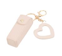 Portable Keychain Lipstick Mini Pochette Cosmétique, Voyage en Cuir PU Baume Maquillage Organisateur Sac O8c9 pour les Lèvres
